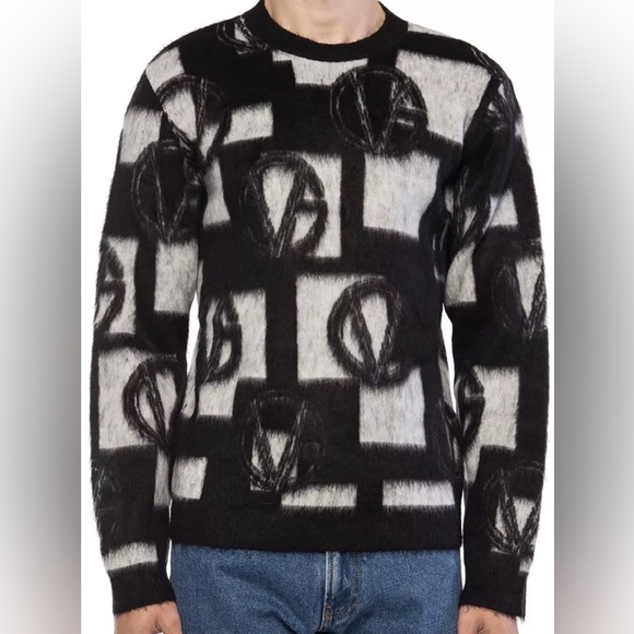 VERSACE MENS EMBROIDERED SWEATER SZ M/L - Picture 4 of 9